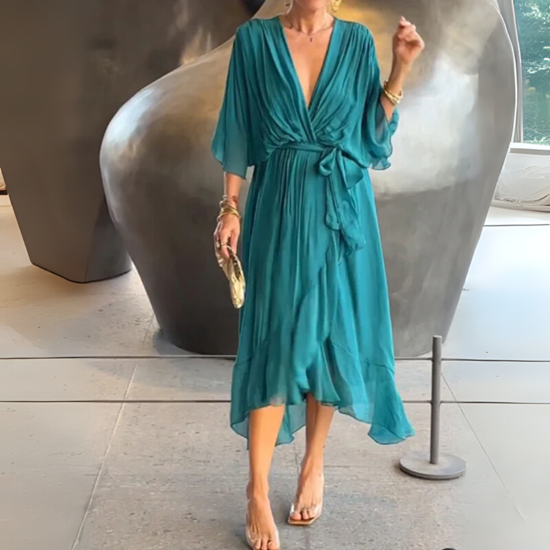 Elegantes, leichtes Wickelkleid für Damen