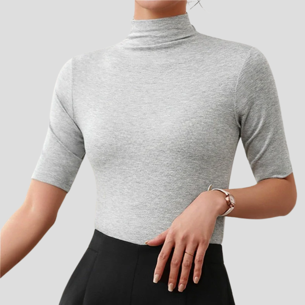 Ultradünner nahtloser Rollkragenpullover für Damen