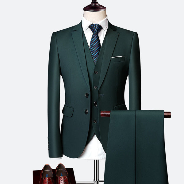 Luxuriöses 3-teiliges Slim Fit Herrenanzug mit Eleganter Passform