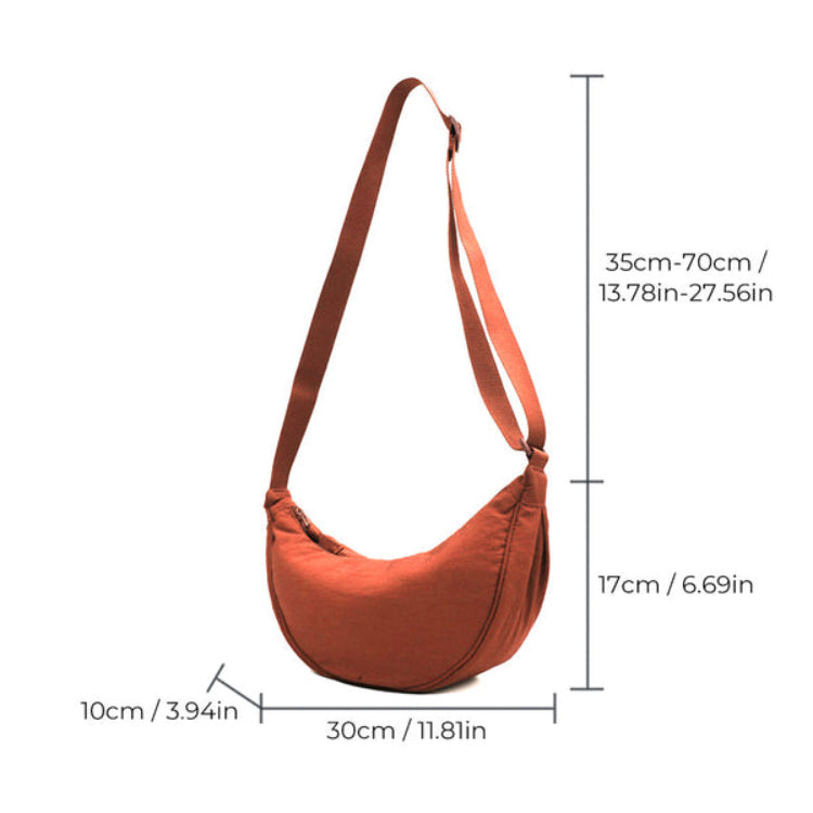 Geräumige Nylon-Umhängetasche für Damen
