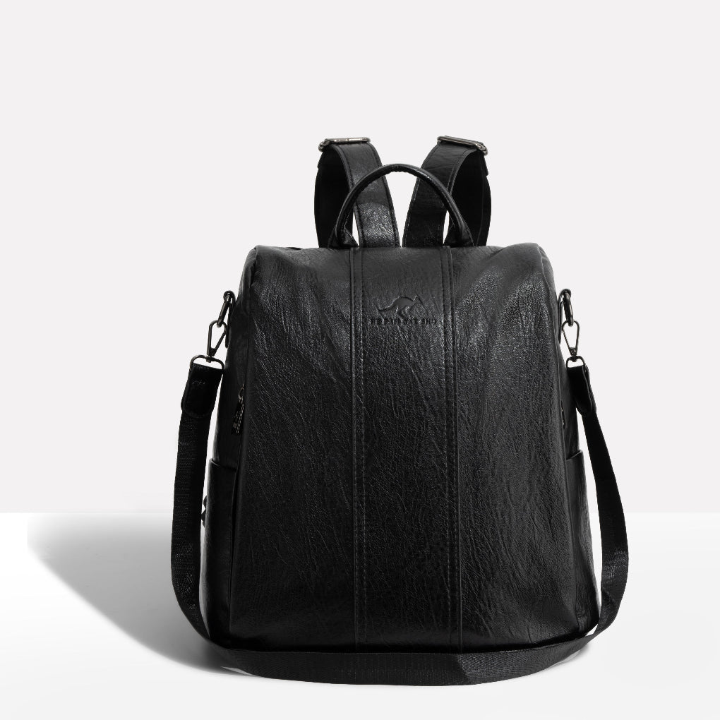 Diebstahlsicherer Lederrucksack für Damen