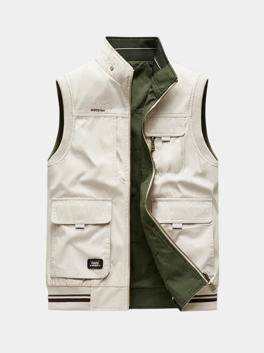 Herren Elegante Utility Weste aus Baumwolle