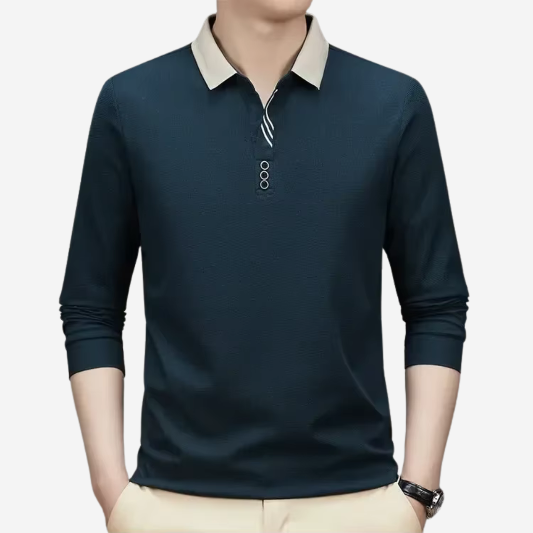 Lässiges Langarm-Polo für Herren
