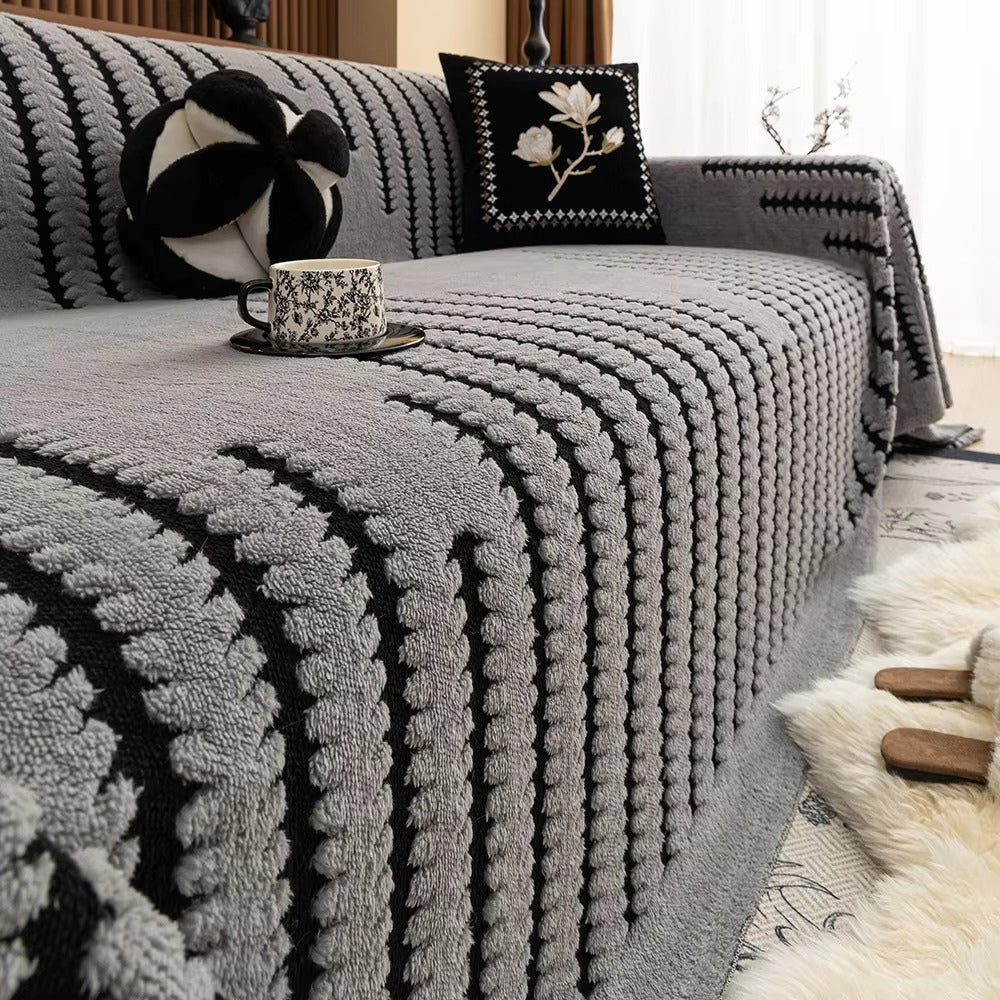 Vintage-inspirierter Sofaüberwurf mit luxuriöser Steppung