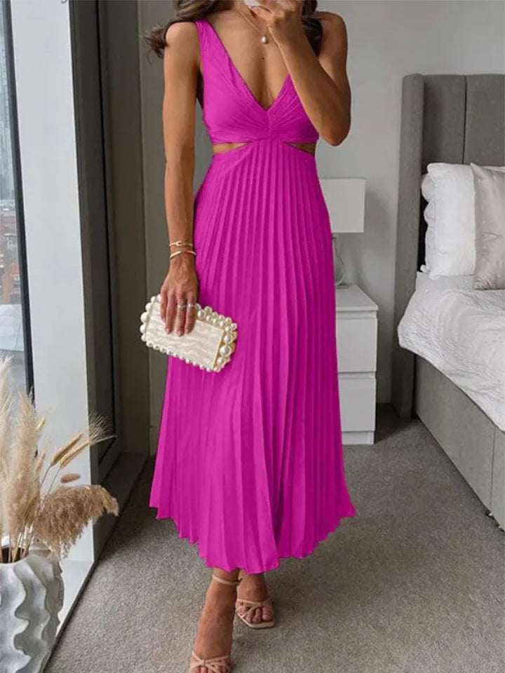 Elegantes ärmelloses Kleid mit offenem Rücken