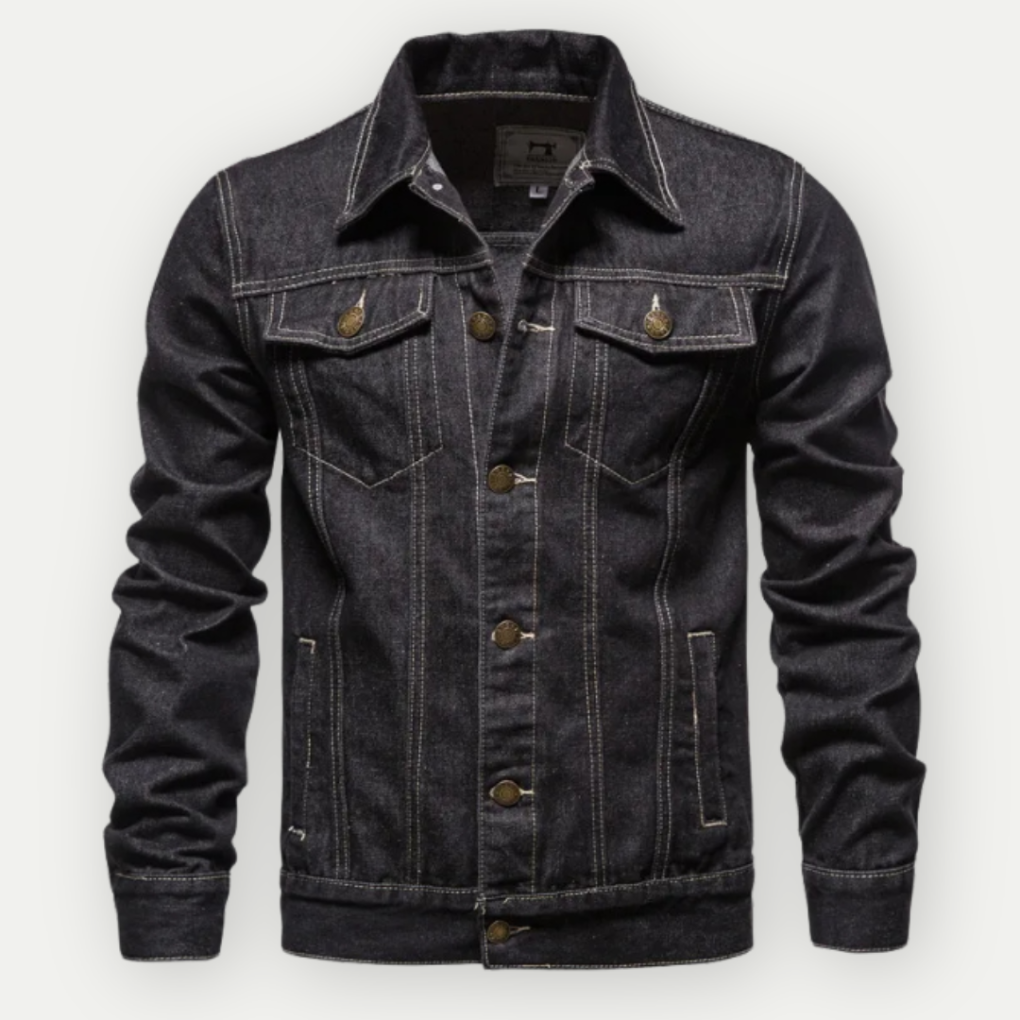 Herren-Jeansjacke im Trucker-Stil im klassischen Stil für den Alltag