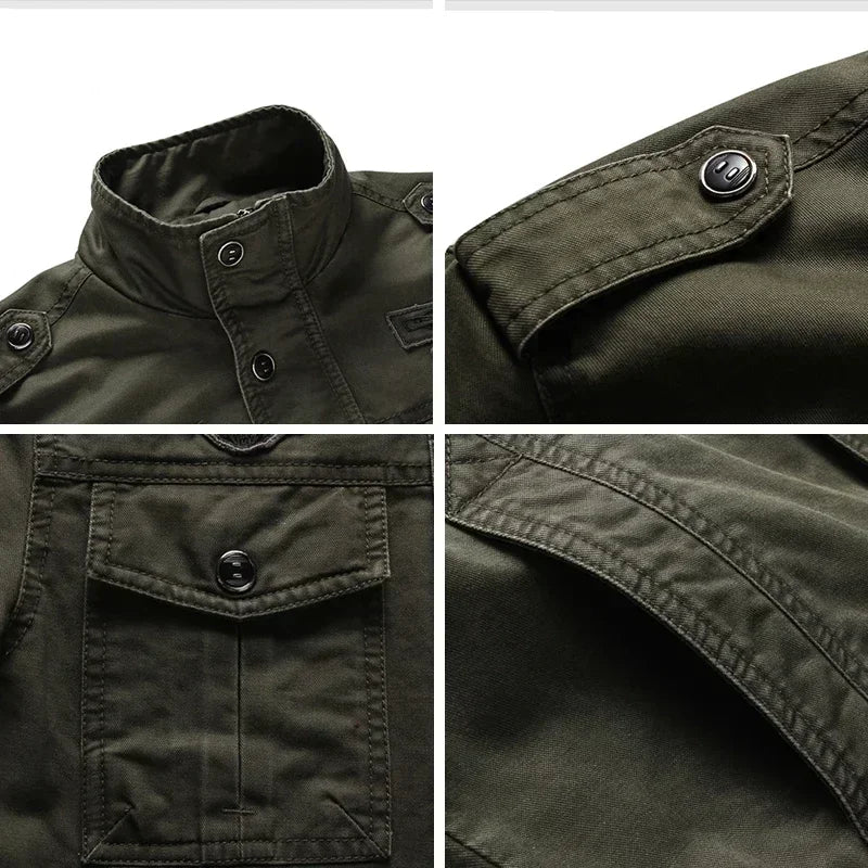 Herren-Militärjacke für die Übergangszeit – Robuster Stil und Alltagstauglichkeit