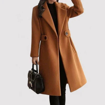 Damen Eleganter Mantel mit Taillengürtel