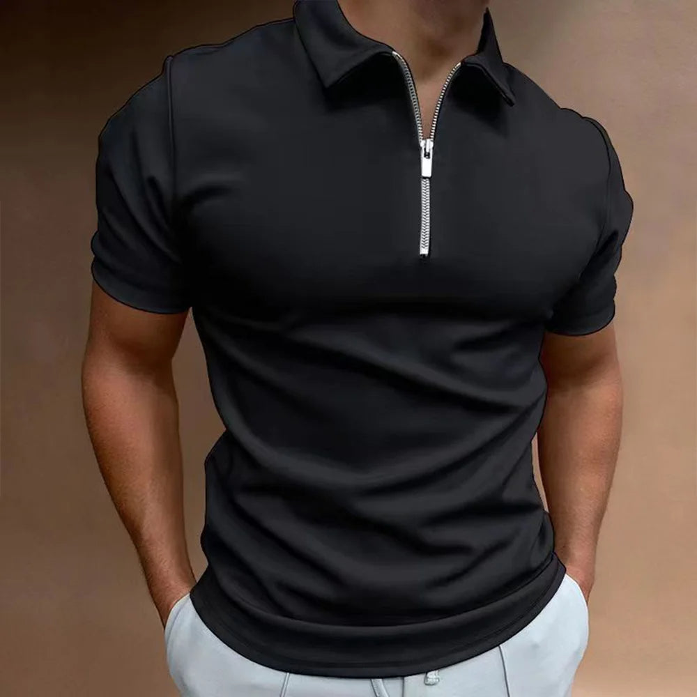 Polo mit Reißverschlusskragen Moderne Eleganz trifft auf alltäglichen Komfort