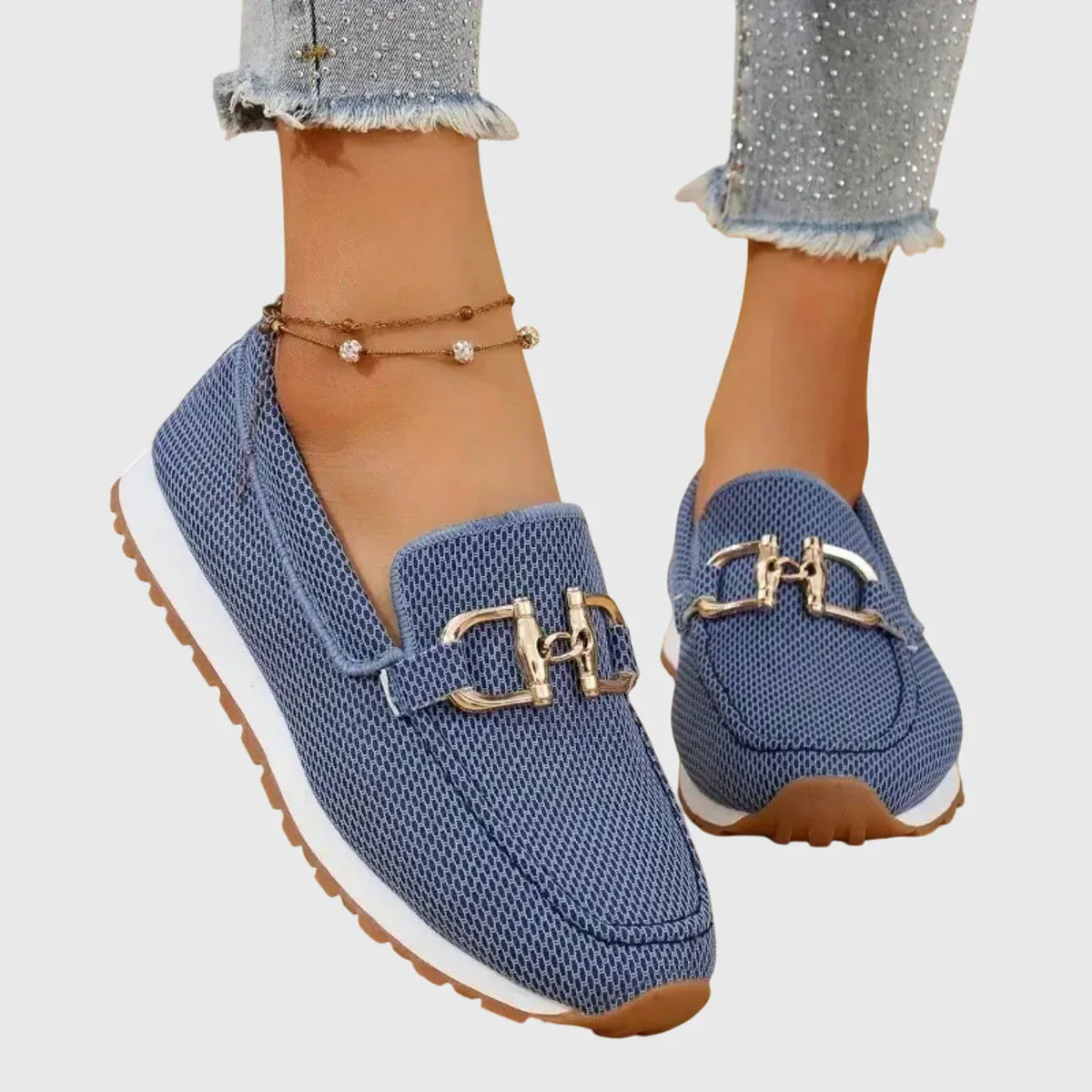 Damen Bequeme Sportschuhe im Mokassin-Stil