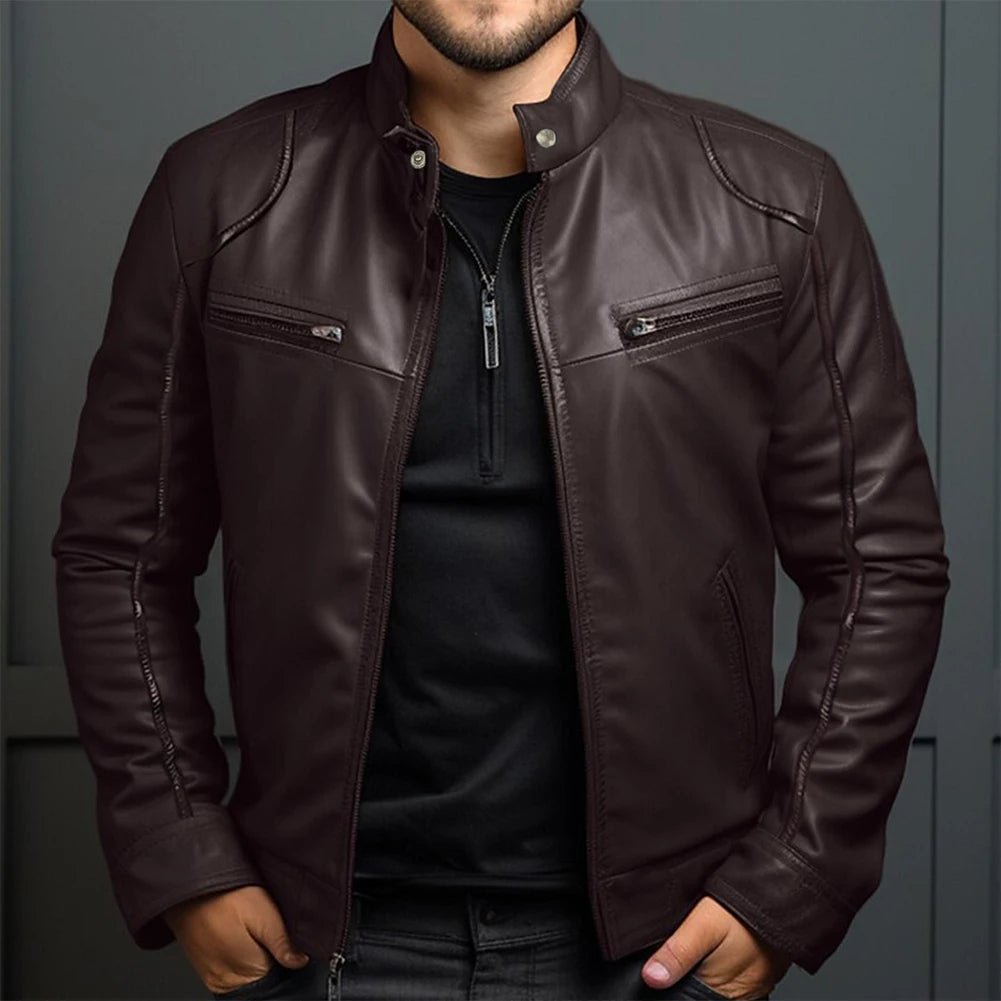 Stylische Retro-Motorradjacke für Herren