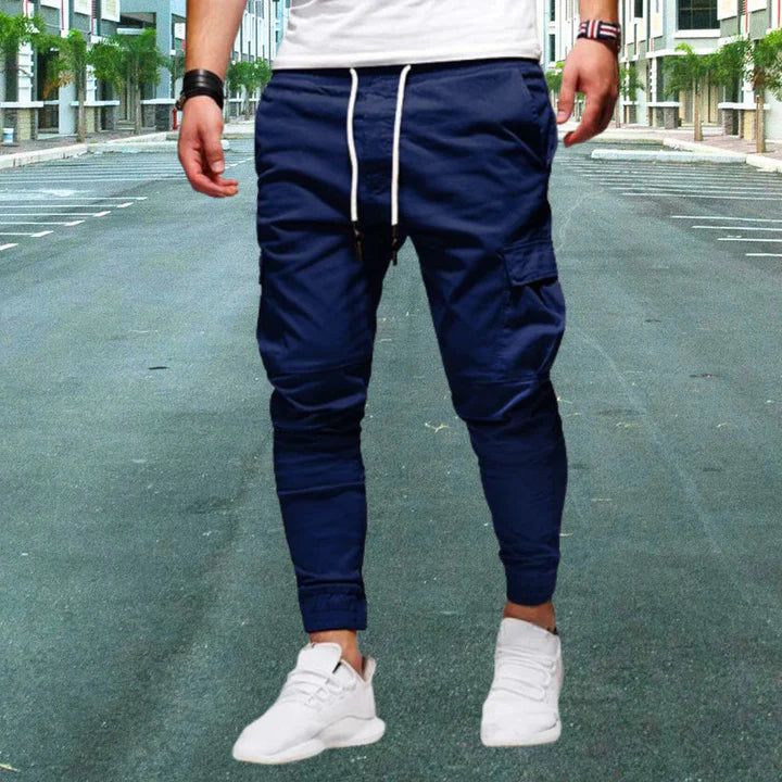 Casual Herren-Cargohose mit aufgesetzten Taschen