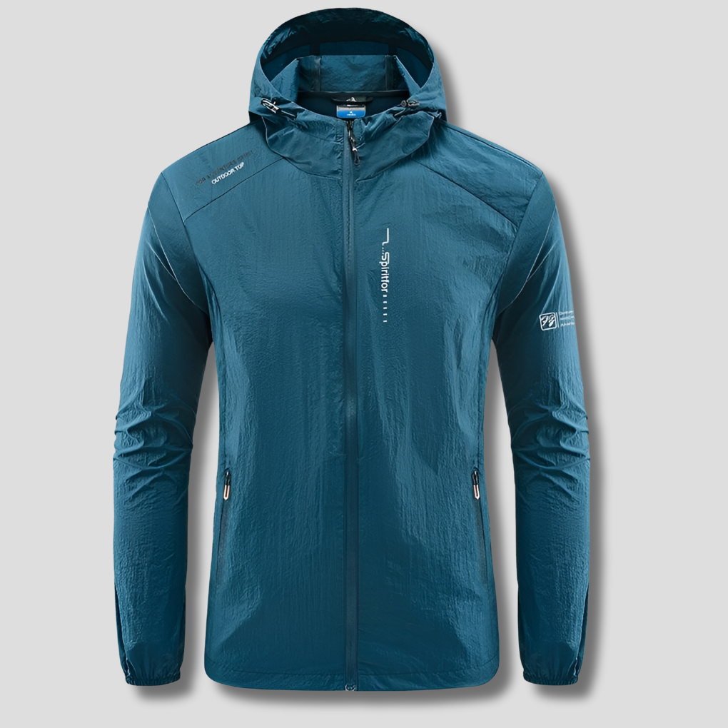 Ultraleichte, wind- und sonnendichte Sommerjacke mit Kapuze für Herren