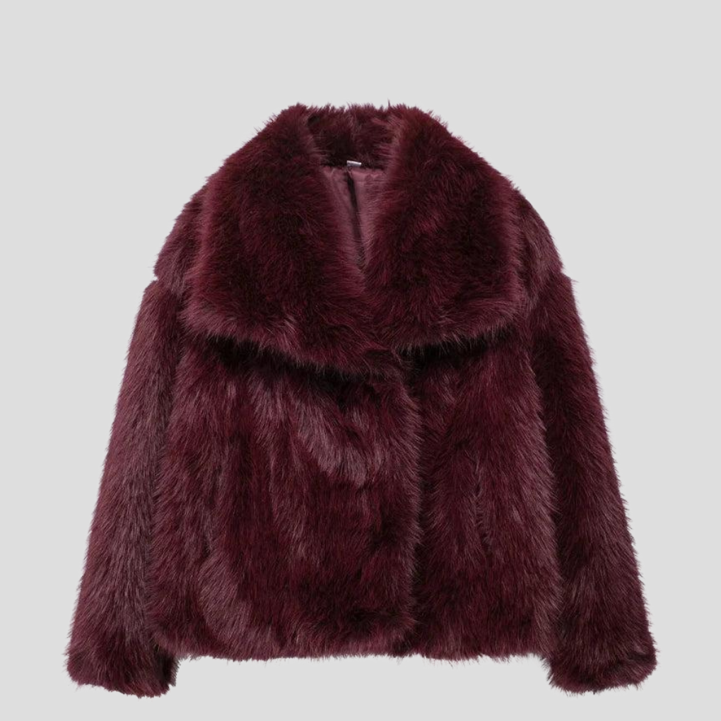 Damen Kunstpelzjacke