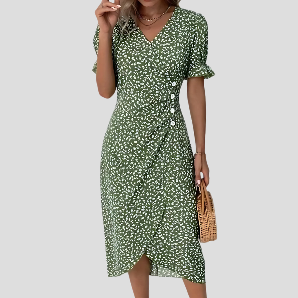 Elegantes Midikleid mit Blumenmuster für Damen