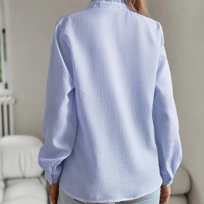 Damen Elegante Gestreifte Bluse