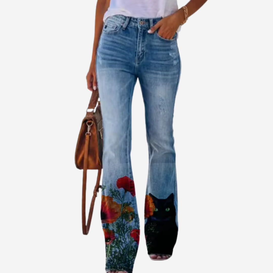 Damen-Flared-Hose mit schmeichelhafter Passform und stilvollem Design
