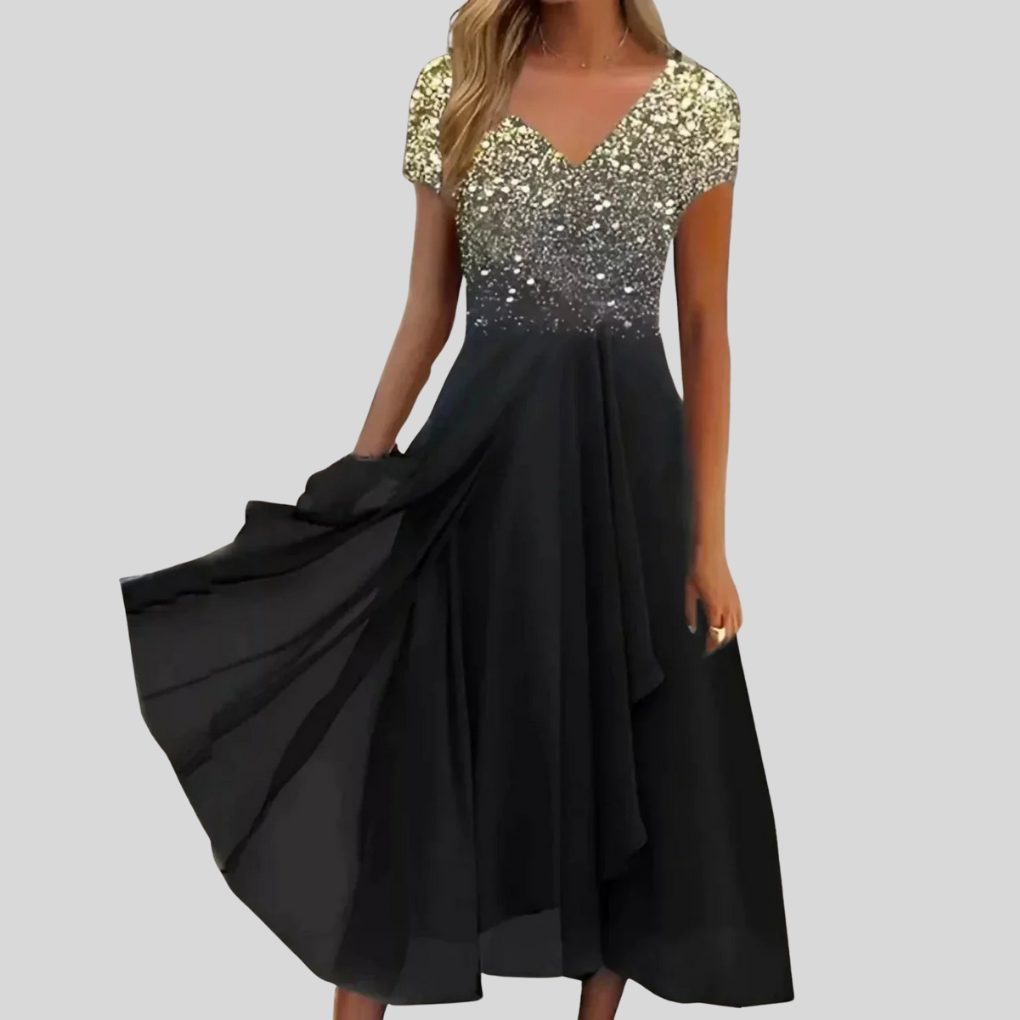Damen-Midikleid mit Karree-Ausschnitt