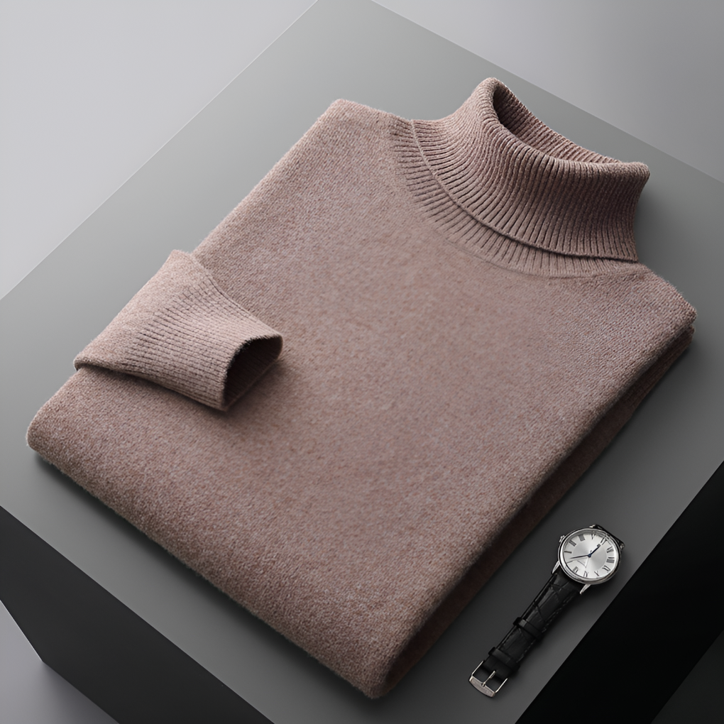 Hochwertiger Herren Kaschmir Rollkragenpullover