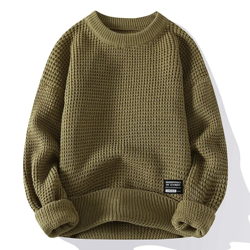 Herren Eleganter Pullover mit Wabenstruktur