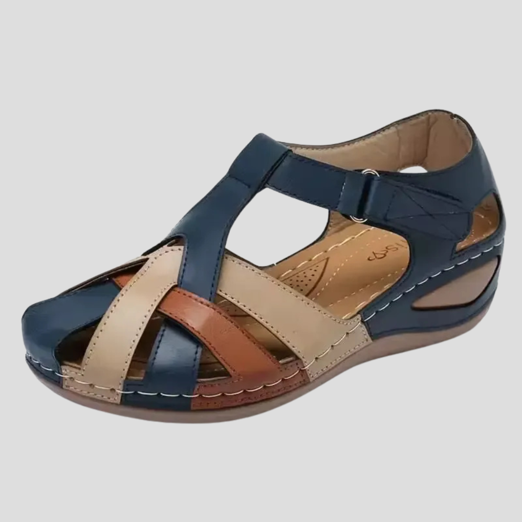 Bequeme Ledersandalen mit Fußgewölbeunterstützung für Damen