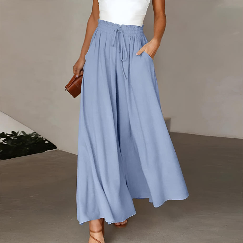 Lässige Sommerrockhose mit elastischer Taille