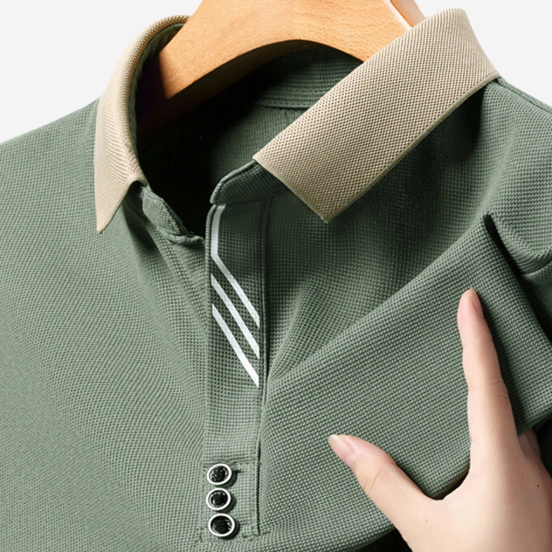Lässiges Langarm-Polo für Herren