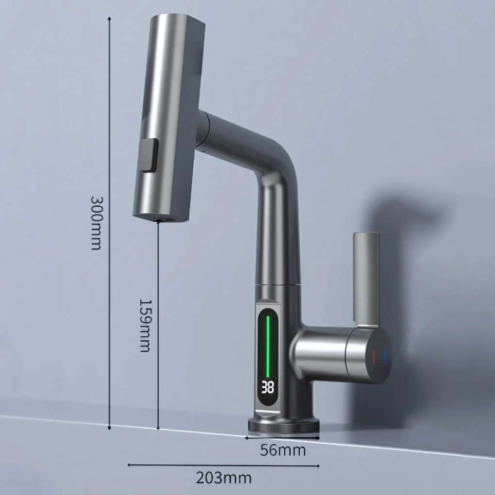 Flexibler LED-Wasserhahn für Küche & Bad