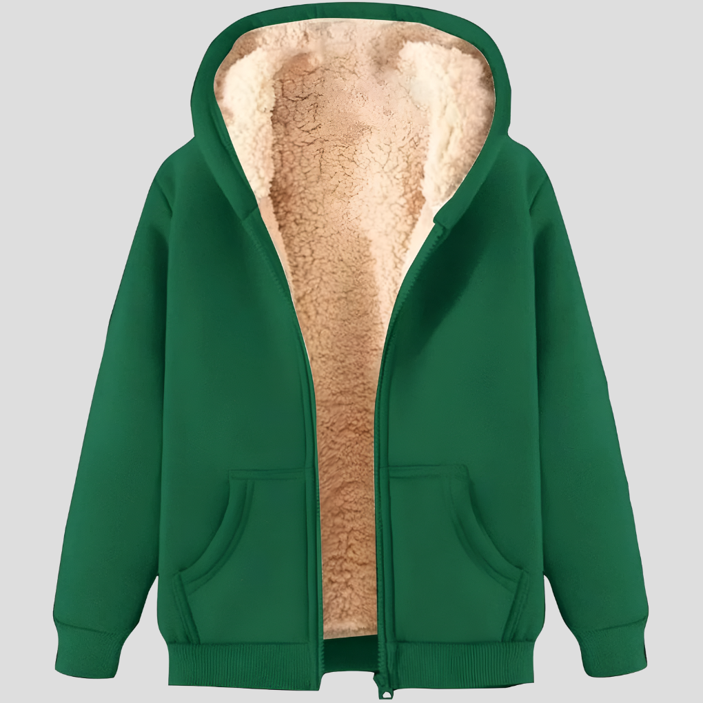 Warme Herren-Winterjacke mit Fleecefutter und Kapuze