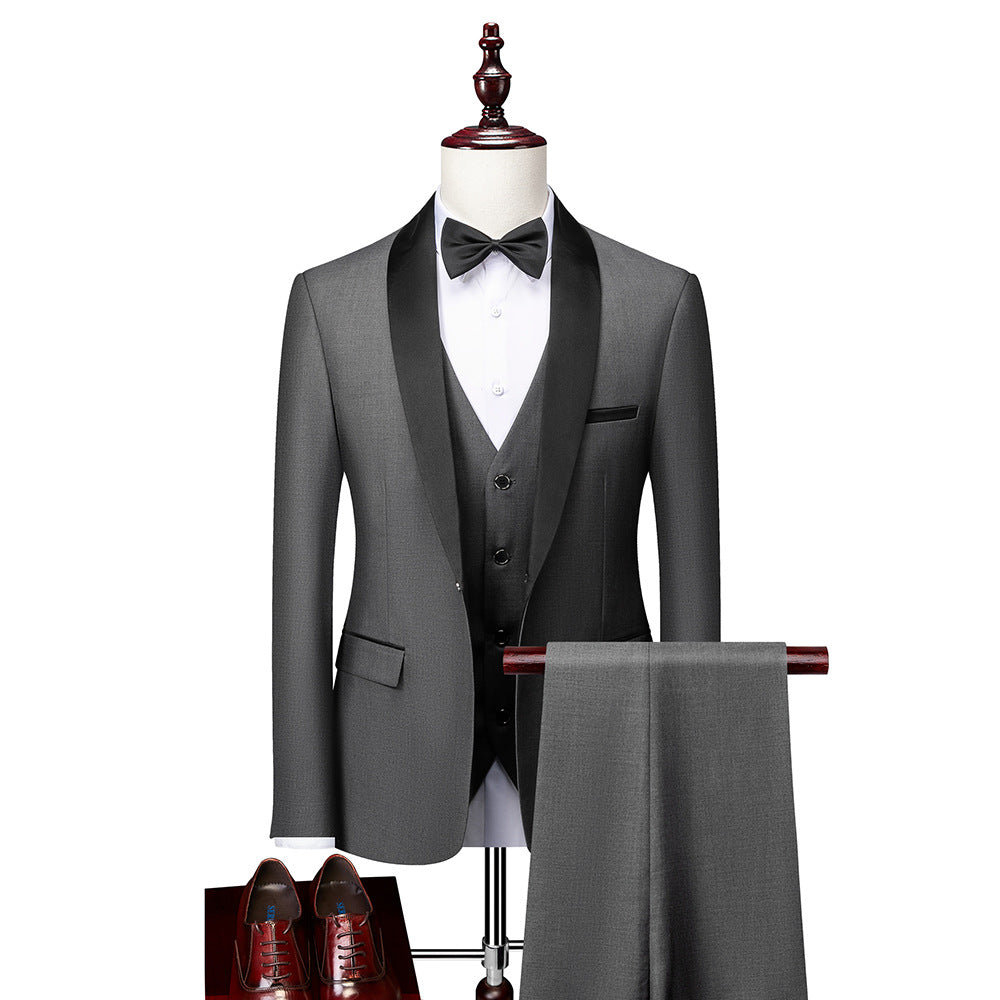 3-teiliges Slim Fit Anzugset für Herren