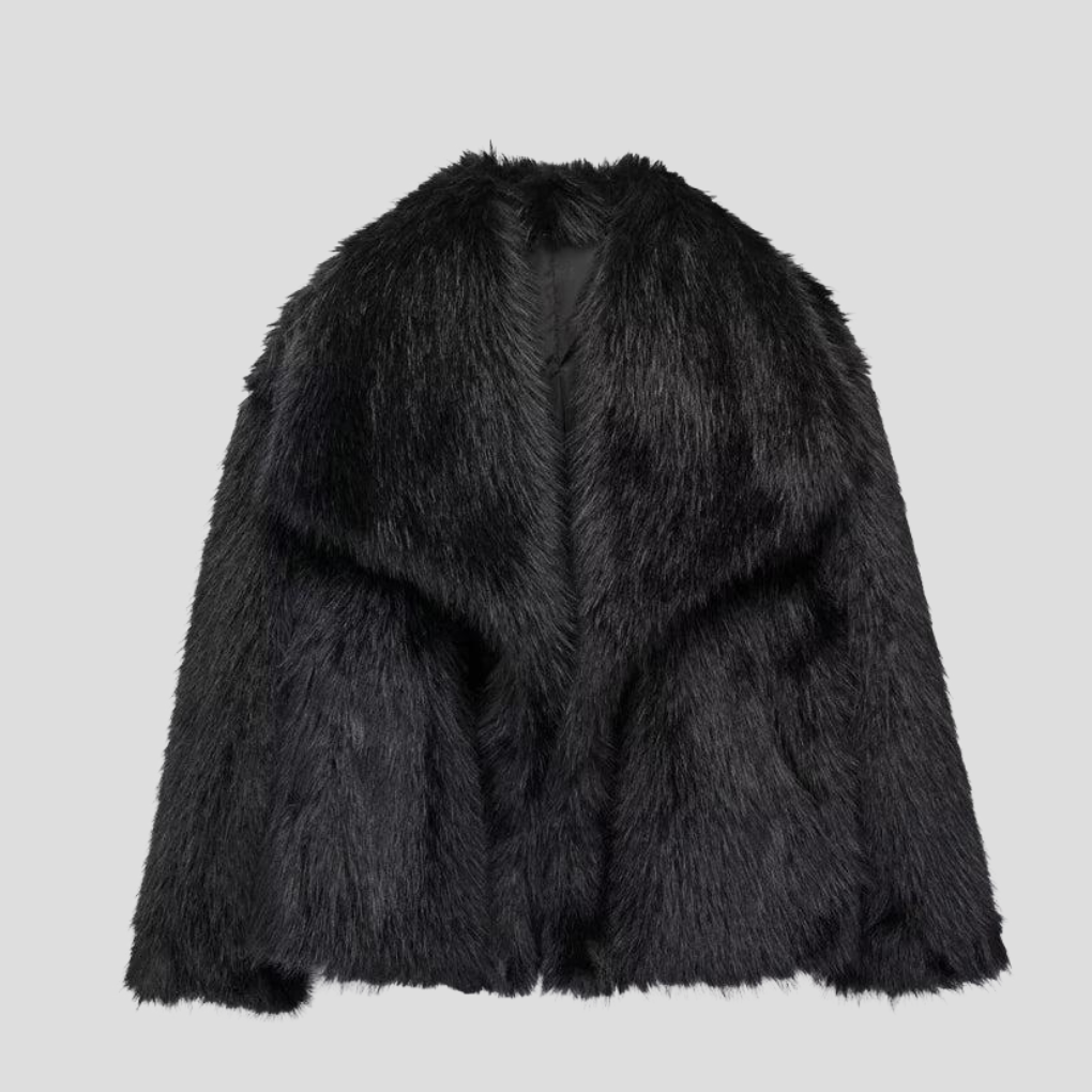 Damen Kunstpelzjacke