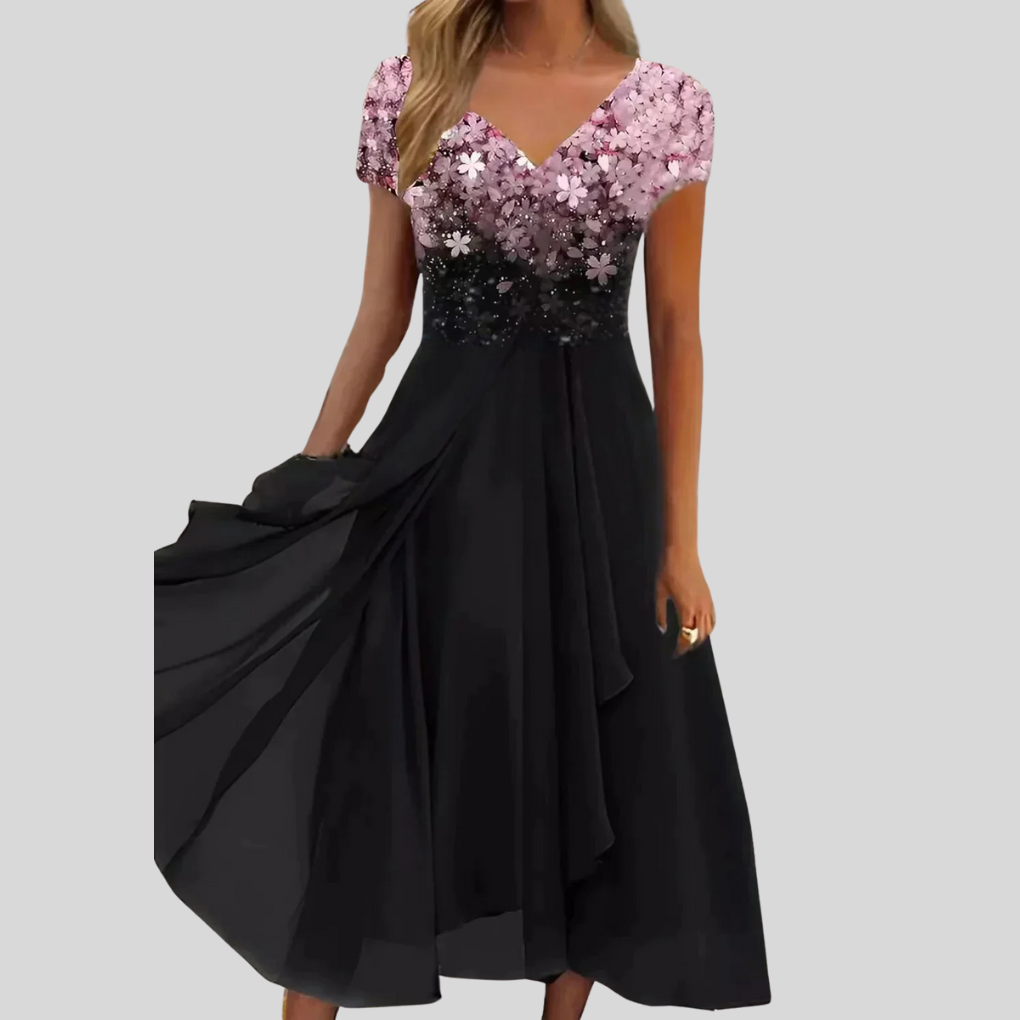 Damen-Midikleid mit Karree-Ausschnitt