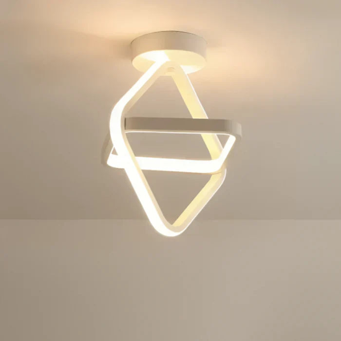 Moderne, energieeffiziente LED-Deckenleuchte mit Doppelring-Design