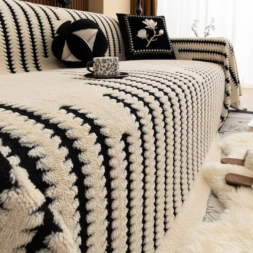 Vintage-inspirierter Sofaüberwurf mit luxuriöser Steppung