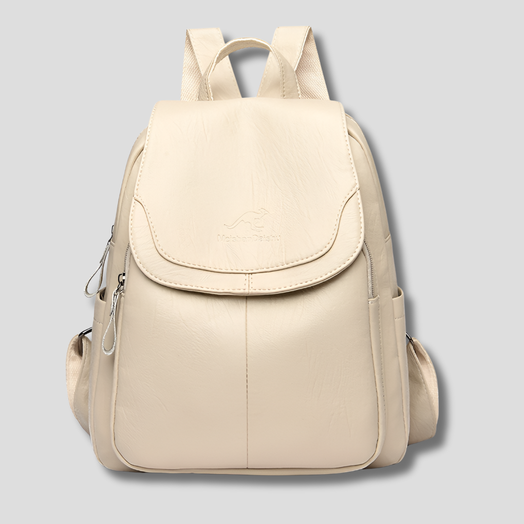 Diebstahlsicherer Lederrucksack für stilvolle Frauen