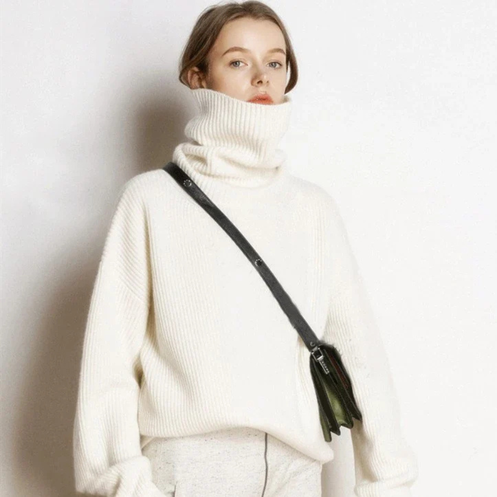 Oversize-Rollkragenpullover für Damen
