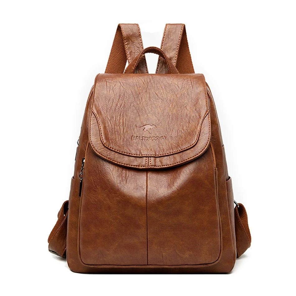Eleganter Damen-Rucksack aus veganem Leder mit zeitlosem Design