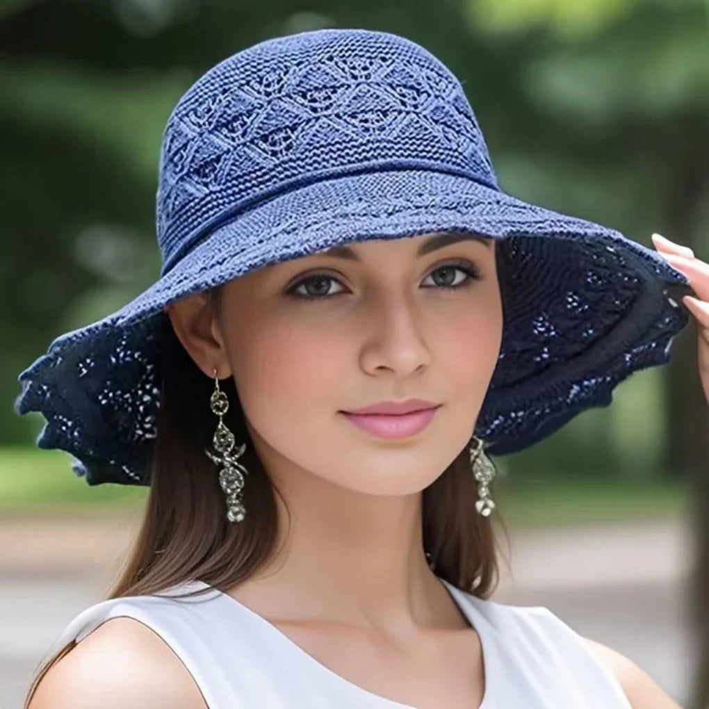 Eleganter Sonnenhut aus Spitze für Damen