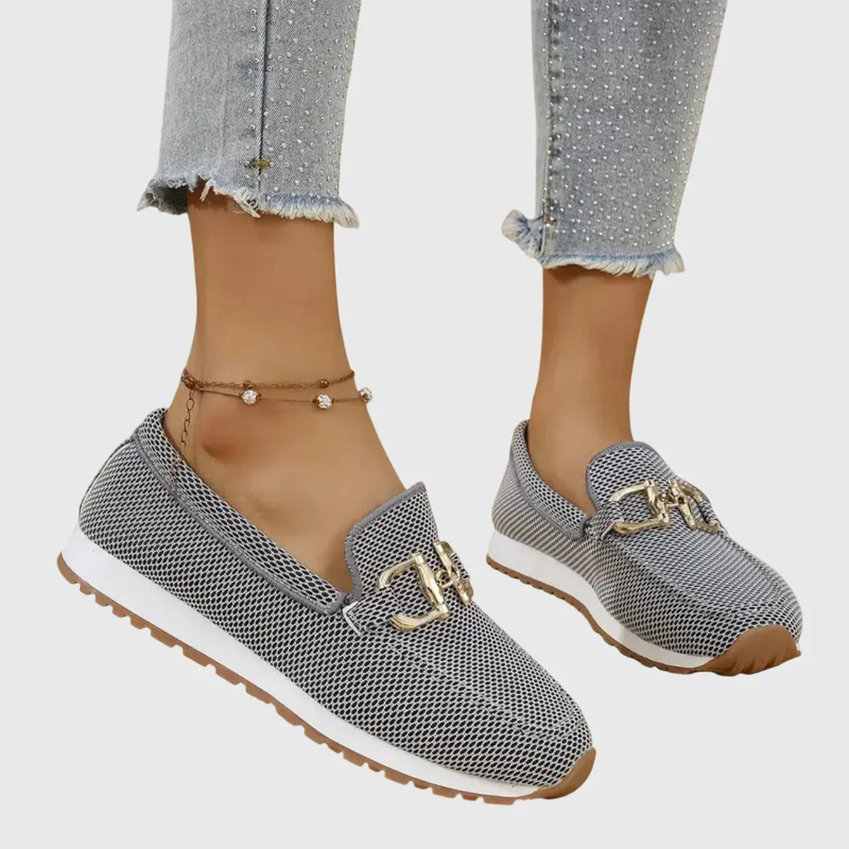 Damen Bequeme Sportschuhe im Mokassin-Stil