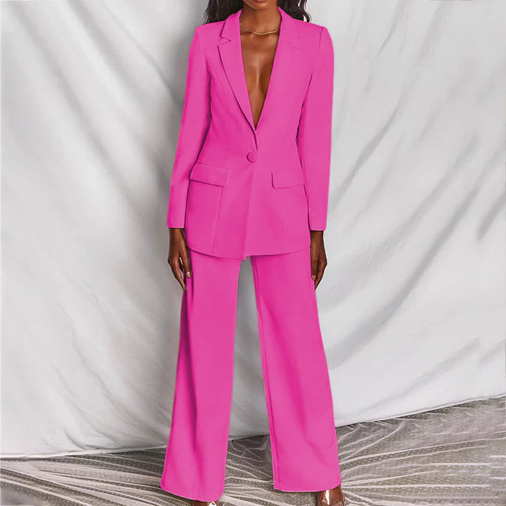 Elegantes Damen-Blazer- und Hosen-Set für Büro & Events