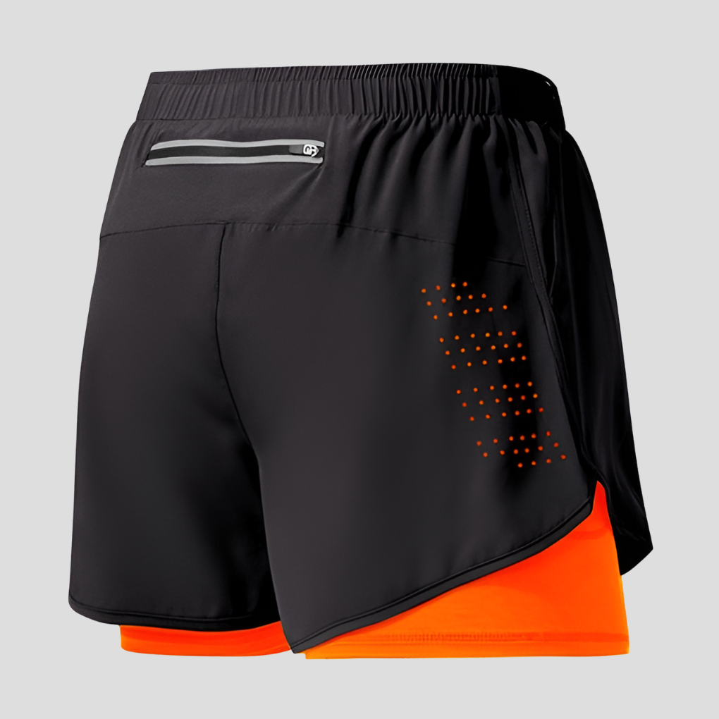 Men's Quick-Drying Zip-Up Running Shorts