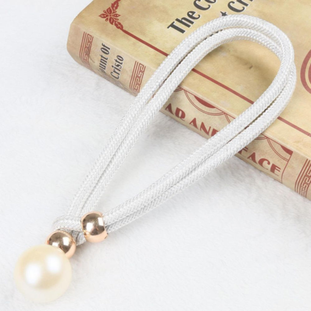 Glänzendes, elegantes 2-teiliges Set mit Perlenvorhang-Raffhalter