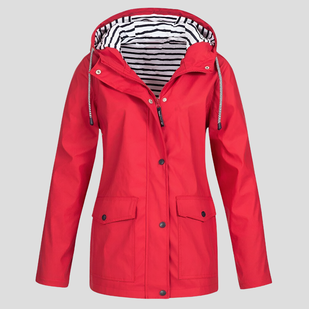 Wasserdichte und winddichte Kapuzenjacke für Damen