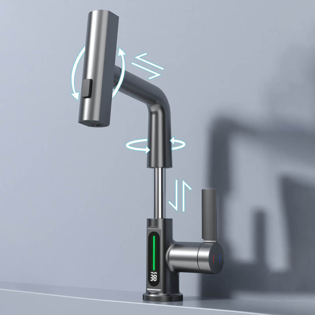 Flexibler LED-Wasserhahn für Küche & Bad