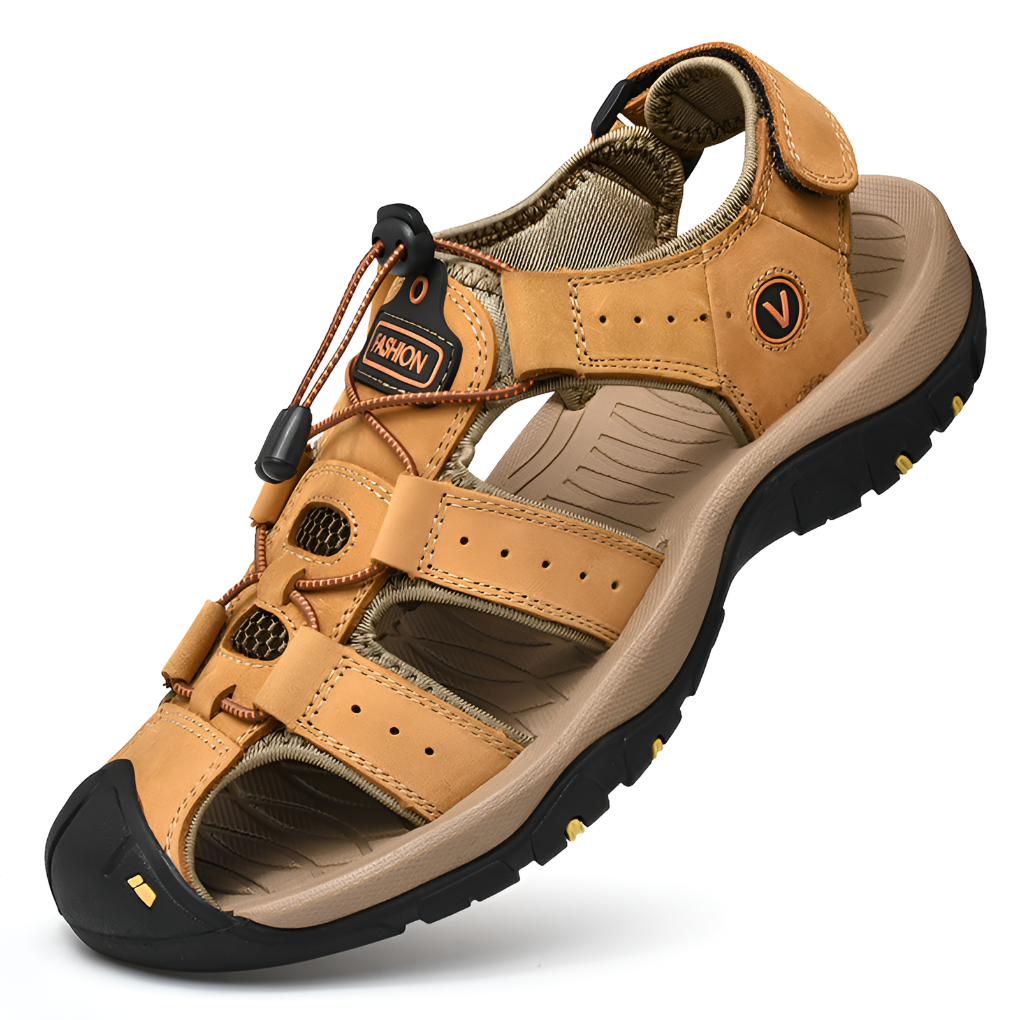 Orthopädische Herrensandalen mit verstellbaren Riemen