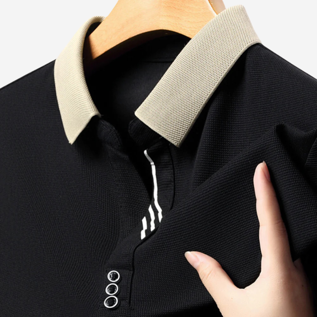 Lässiges Langarm-Polo für Herren