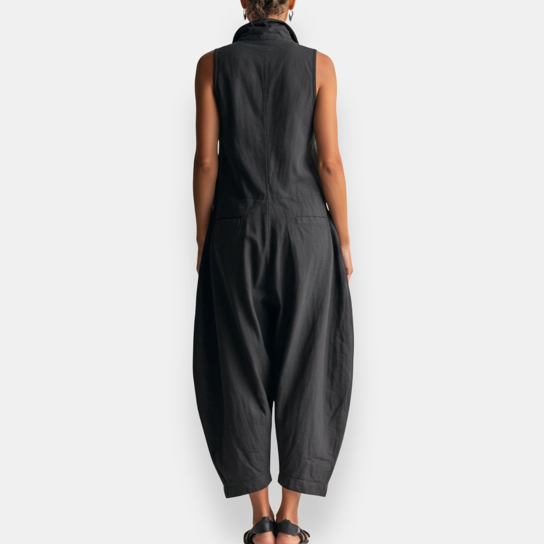 Damen Eleganter Ärmelloser Overall