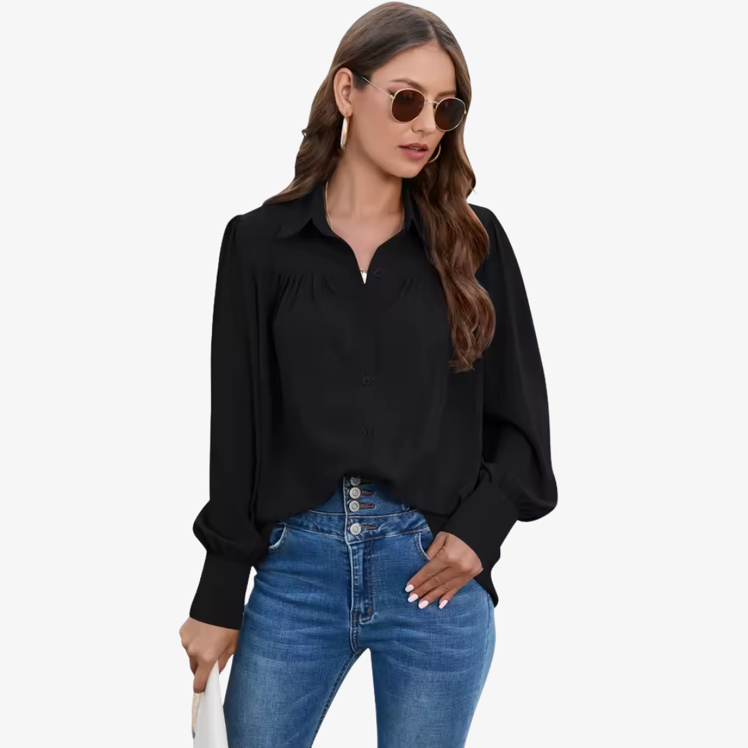 Elegante Chiffon-Bluse mit Lantern