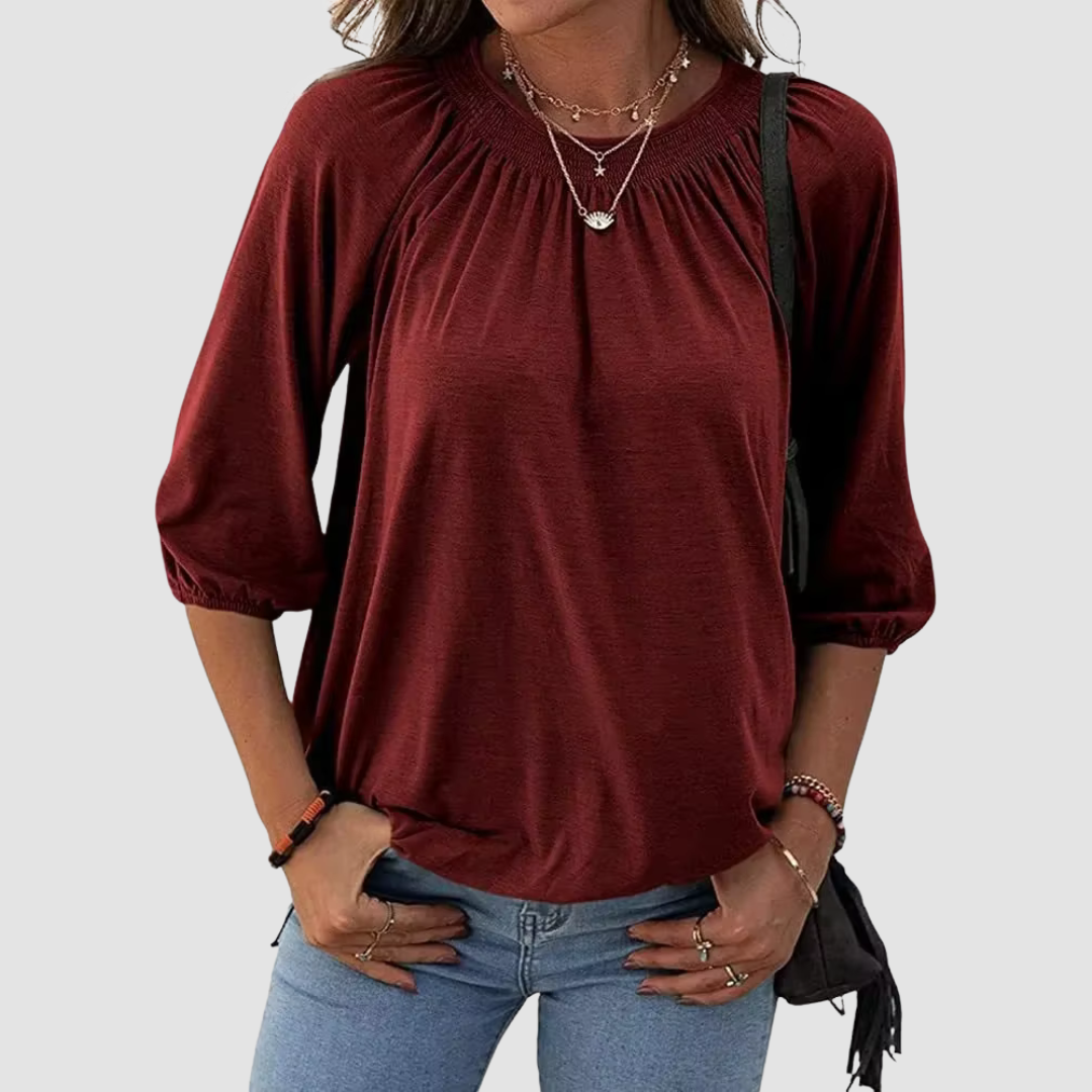 Stilvolles Damen-T-Shirt mit halblangen Ärmeln