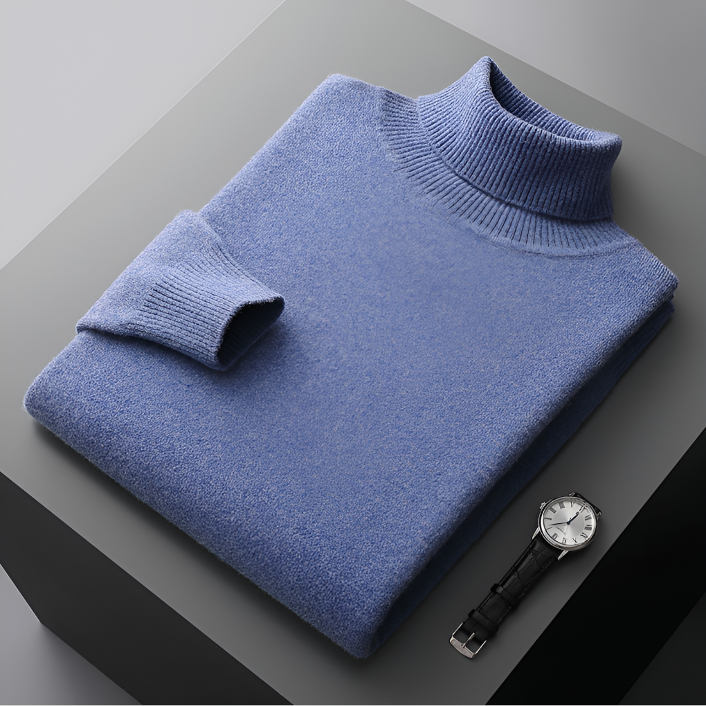 Hochwertiger Herren Kaschmir Rollkragenpullover